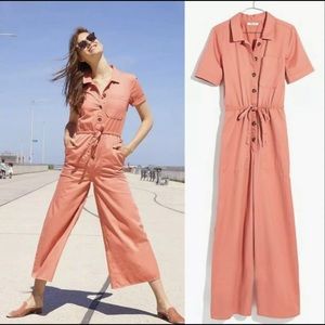 Madewell Wide Leg Utility Jumpsuit Dried Coral 12